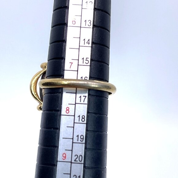 Sarah Coventry Brown Faux Tiger Eye Adjustable Gold-Tone Ring Size 7.25 Vintage - Picture 6 of 10